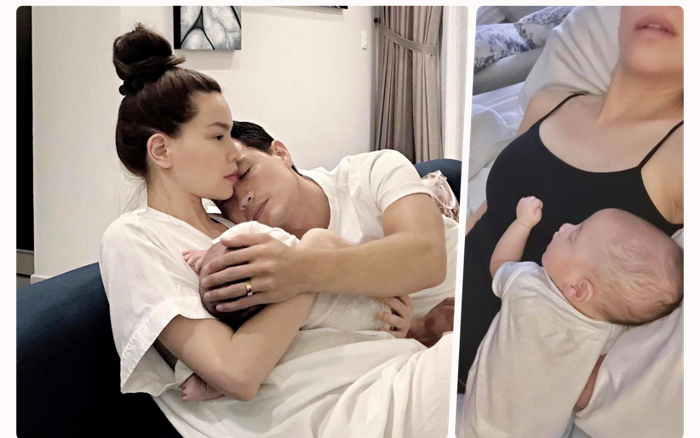 Hồ Ngọc Hà ru 2 nhóc tì ngủ, cư dân mạng rần rần 'đang diện đồ như đi biển' Ảnh 2