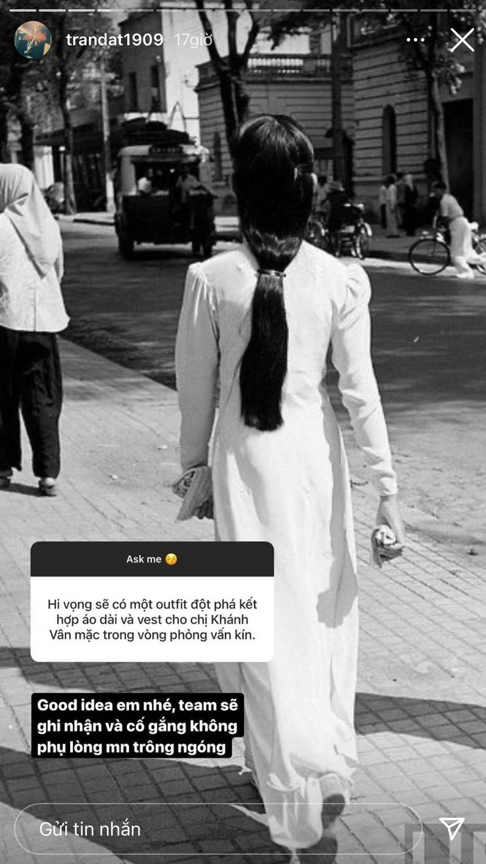 Một cư dân mạng cũng hiến kế outfit độc nhất vô nhị cho Hoa hậu Khánh Vân. 
