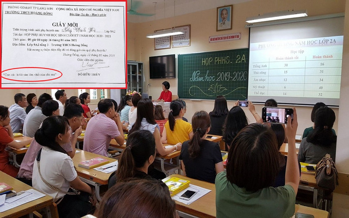 Đưa giấy mời họp phụ huynh học sinh có dòng chữ 'lạ', một giáo viên bị khiển trách Ảnh 2