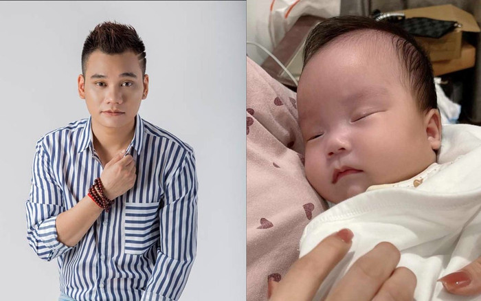 Khắc Việt lần đầu hé lộ cận mặt con gái song sinh 3 tháng tuổi Ảnh 2