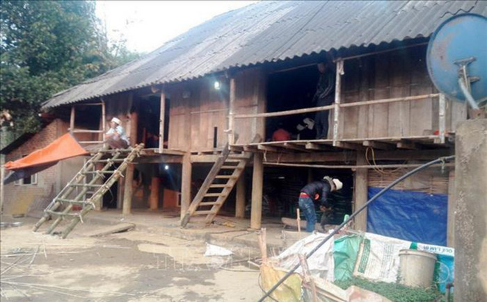 Ngôi nhà xảy ra vụ thảm án. Ảnh: TTXVN.