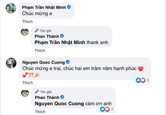 Comment chúc mừng của Minh Nhựa - Cường Đôla