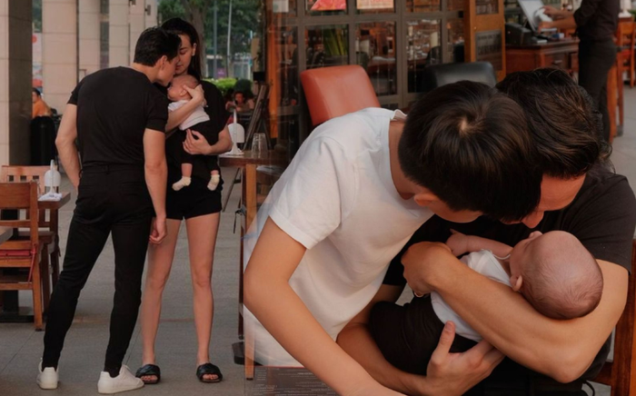 Tan chảy với khoảnh khắc 'tình bể bình' của Kim Lý dành cho vợ con giữa chốn đông người Ảnh 2