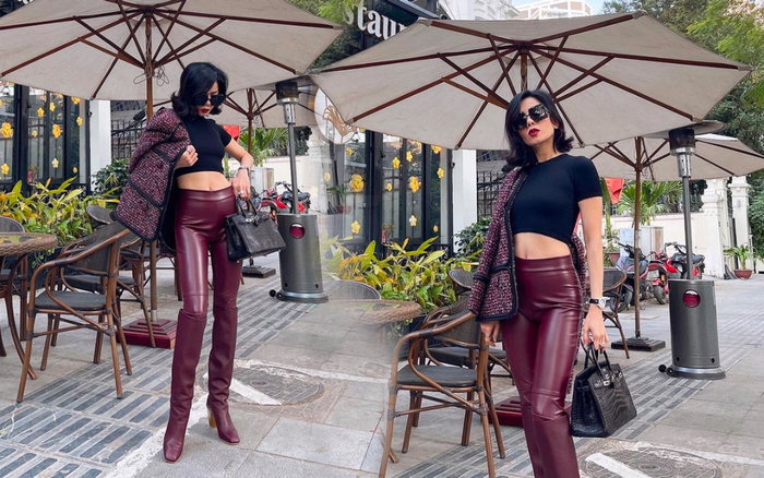 Lệ Quyên mặc quần da bó sát rạt không hề phản cảm, body 0% mỡ thừa đáng ngưỡng mộ Ảnh 2