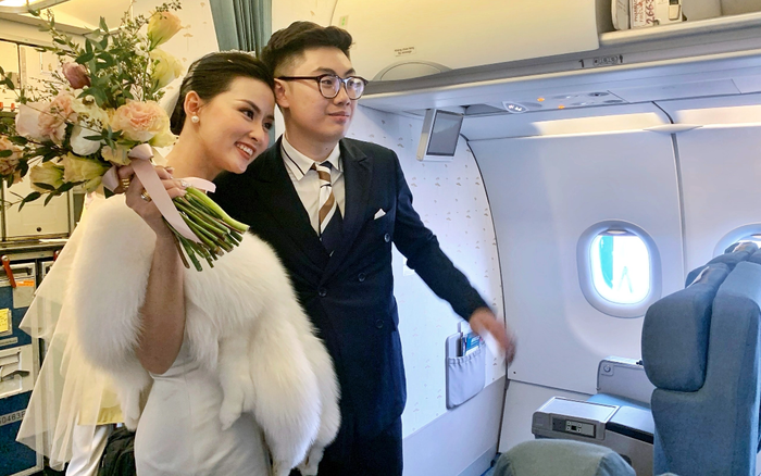 Hành trình đón dâu đặc biệt trên chuyến bay của Vietnam Airlines Ảnh 2