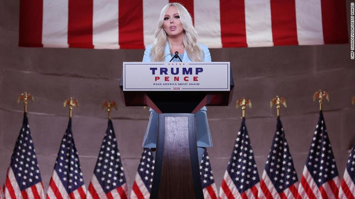 Tiffany gây chú ý khi phát biểu tại Đại hội Đảng cộng Hòa hồi mùa hè vừa qua.