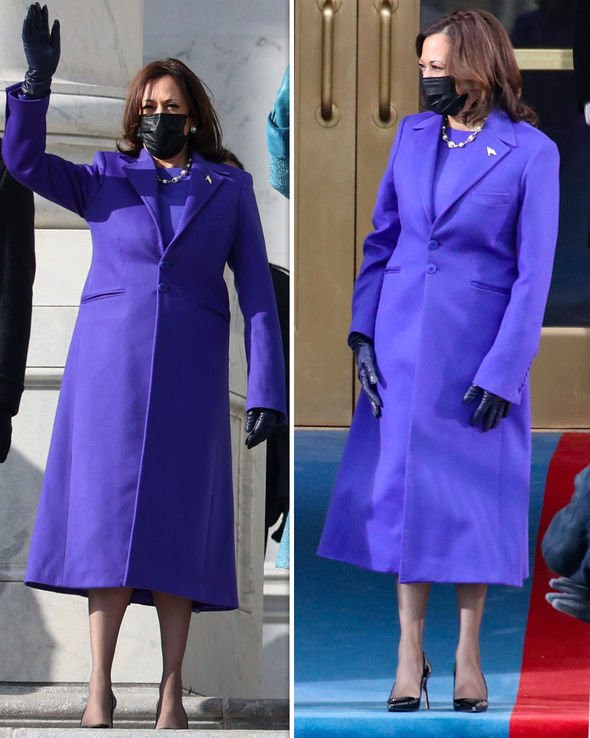 Áo choàng măng tô tím nền nã với ý nghĩa vô cùng đặc biệt được Tân Phó Tổng thống Mỹ Kamala Harris chọn mặc trong ngày trọng đại&nbsp;