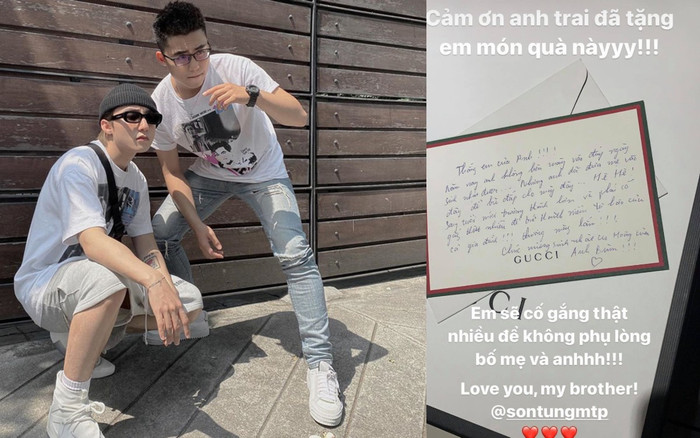 Giữa ồn ào 'trà xanh', Sơn Tùng tặng quà sinh nhật em trai kèm lời nhắn nhủ dễ thương Ảnh 2