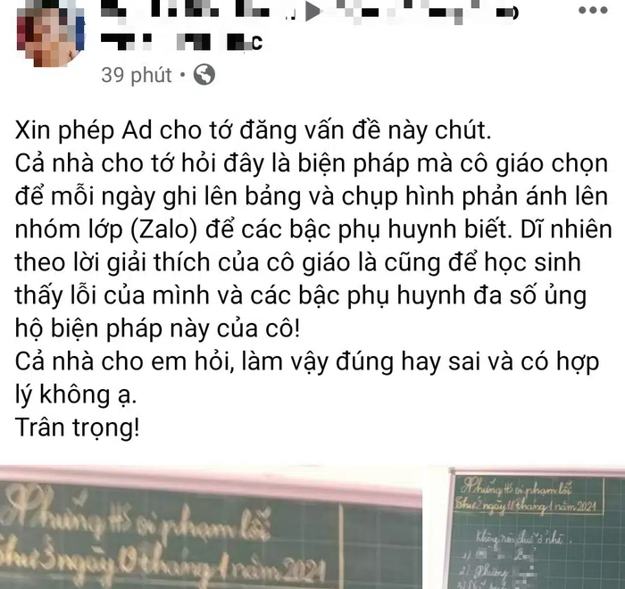 Giáo viên 'bêu' tên học sinh vi phạm lên bảng trước sự chứng kiến của cả lớp khiến phụ huynh tranh cãi Ảnh 1