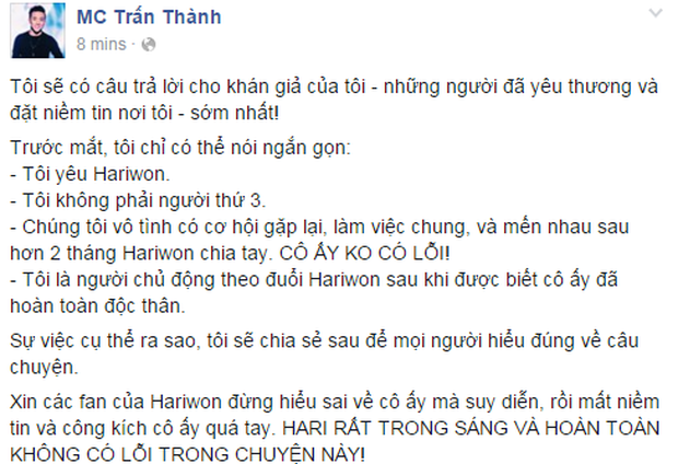 Giữa bão 'thương em' của Sơn Tùng, cách Trấn Thành bảo vệ Hari Won ngày xưa bỗng được chia sẻ lại