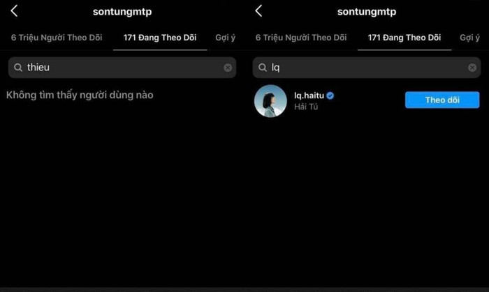 Không lâu sau, nam ca sĩ cũng chính thức unfollow 'tình tin đồn cũ' trên Instagram nhưng vẫn follow Hải Tú