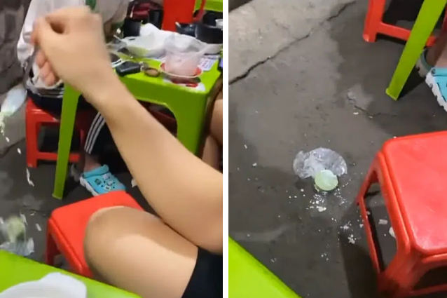 Dân mạng 'thẳng tay' chỉ trích chàng trai đu trend 'trà xanh' thẳng tay vứt đồ ăn xuống đất Ảnh 3