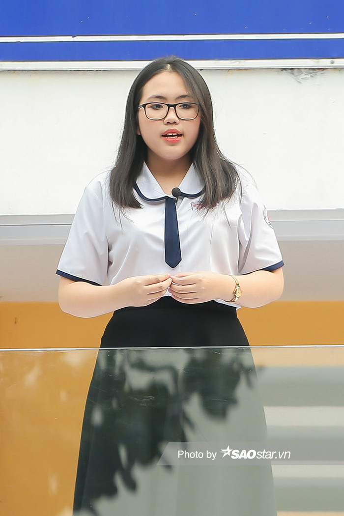 Nữ sinh Ngô Tường Vi, học sinh lớp 12CV, trường THPT Nguyễn Thượng Hiền (TP.HCM)