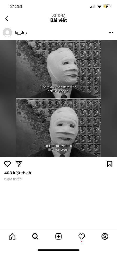 Một tài khoản IG được cho là tài khoản cá nhân của Hải Tú.