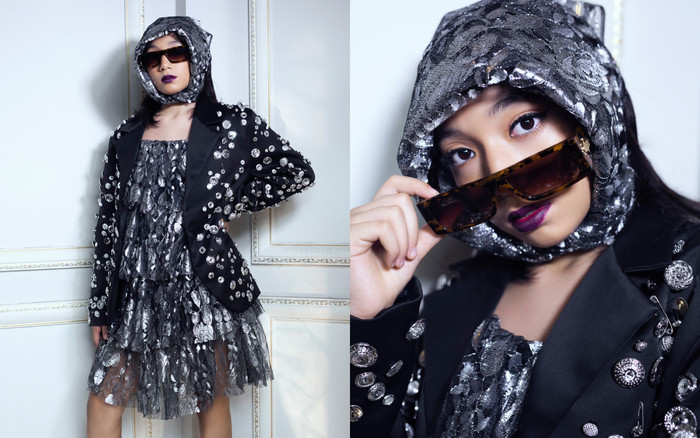 Học trò Võ Hoàng Yến đeo kính che hết tầm nhìn, catwalk xuất thần trên sàn runway Ảnh 2