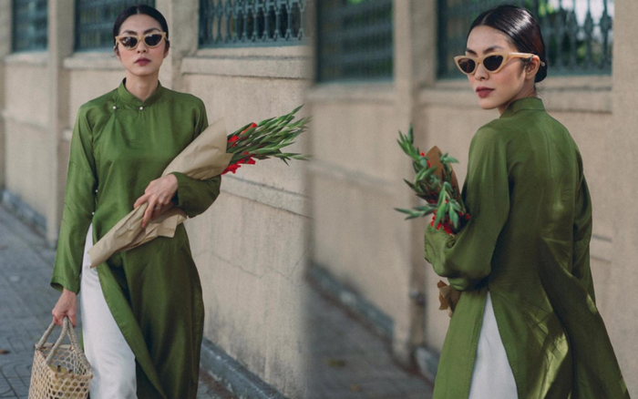 Nao lòng trước vẻ đẹp của Tăng Thanh Hà khi mặc áo dài Sài Gòn xưa Ảnh 2