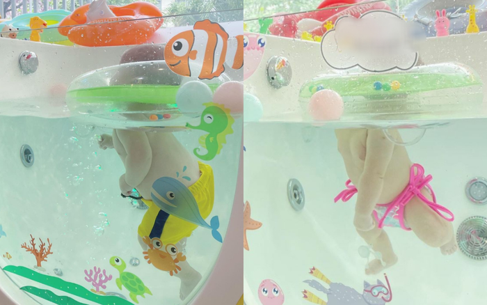 Hai con Hồ Ngọc Hà tập bơi, fan chỉ biết thốt lên 'cưng muốn xỉu' Ảnh 2