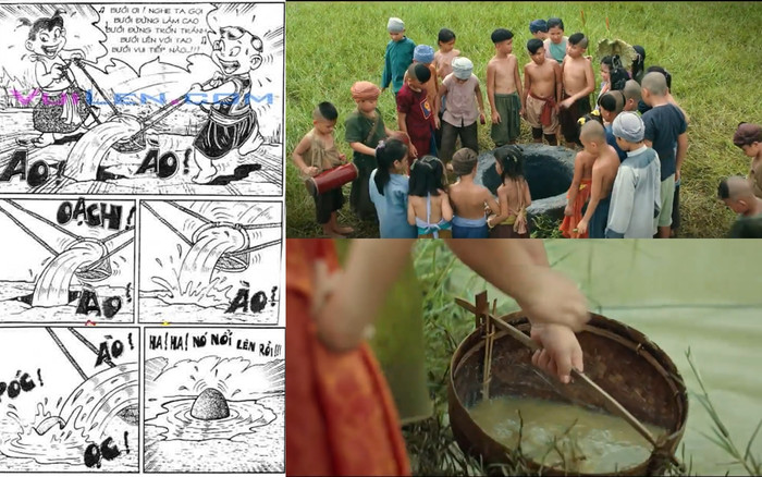 Trạng Tí lại gây tranh cãi với cảnh 'gọi bưởi': Không đổ gàu nước vào hố mà múc nước ao vào giếng Ảnh 2