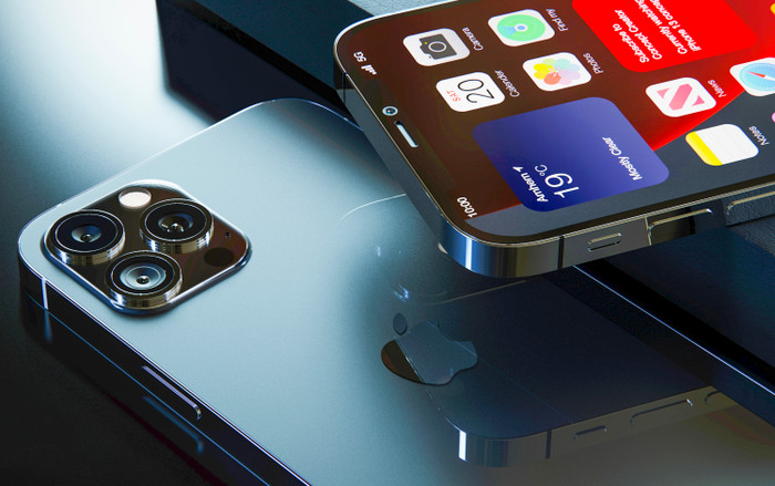 Bản dựng iPhone 12s Pro với thiết kế 'tai thỏ' nhỏ gọn. (Ảnh: LetsGoDigital)