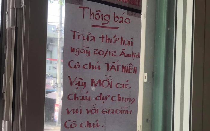 Tấm bảng mời tiệc Tất niên của cô chú chủ trọ khiến bao cô cậu sinh viên ấm lòng Ảnh 2