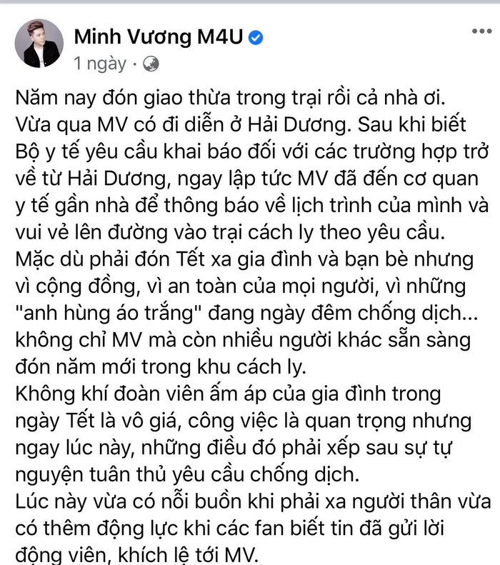 Minh Vương M4U đi cách ly tập trung sau đêm diễn ở Hải Dương Ảnh 5