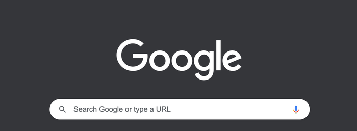 Logo Google vốn có bốn màu sắc: Xanh dương, đỏ, vàng và xanh lục, sẽ được chuyển thành một màu trắng. (Ảnh chụp màn hình)