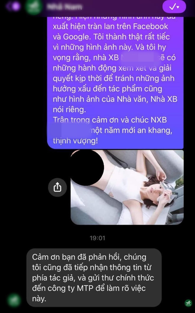 Độc giả kiến nghị về hình ảnh phản cảm của Hải Tú lên phía nhà xuất bản.