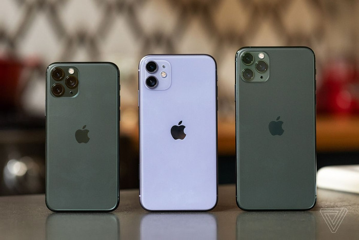 iPhone 11 Pro, iPhone 11 và iPhone 11 Pro Max. (Ảnh: The Verge)