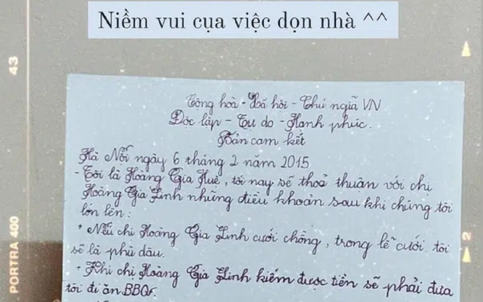 Dọn nhà đón Tết, cô chị chợt thấy bản cam kết cách đây 6 năm của em gái với những điều khoản cực hài hước Ảnh 2