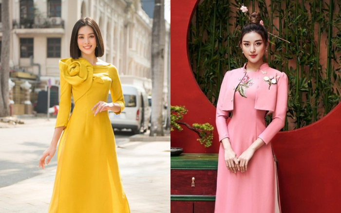 Đỗ Mỹ Linh, Tiểu Vy, Hà Tăng diện áo dài ngọt ngào, gợi ý xu hướng Tết 2021 Ảnh 2