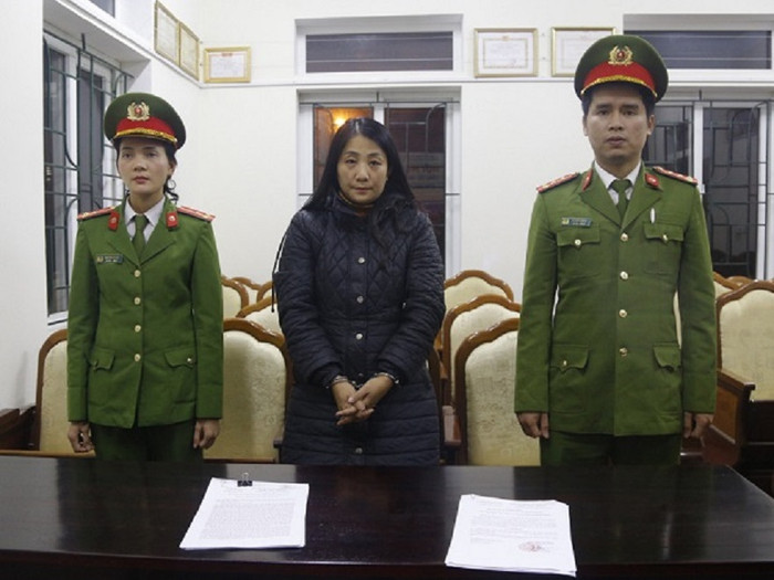 Nguyễn Thị Thanh Hóa tại cơ quan điều tra.