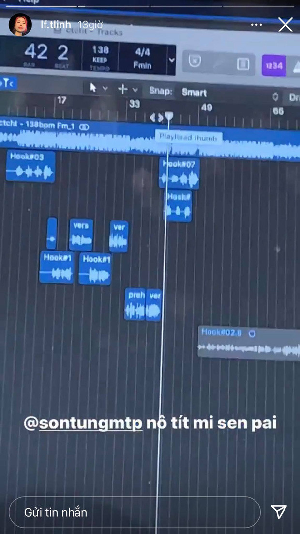 Ảnh chụp Story Instagram của Tlinh