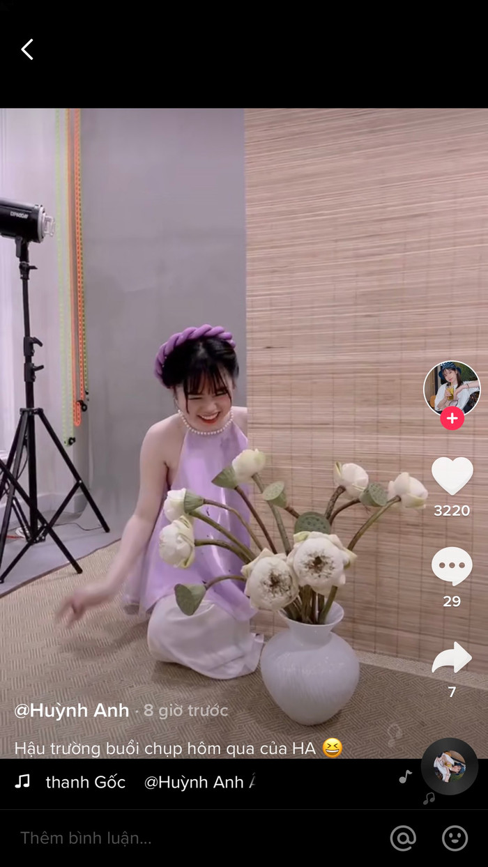 DĐoạn clip được Huỳnh Anh đăng tải trên TikTok