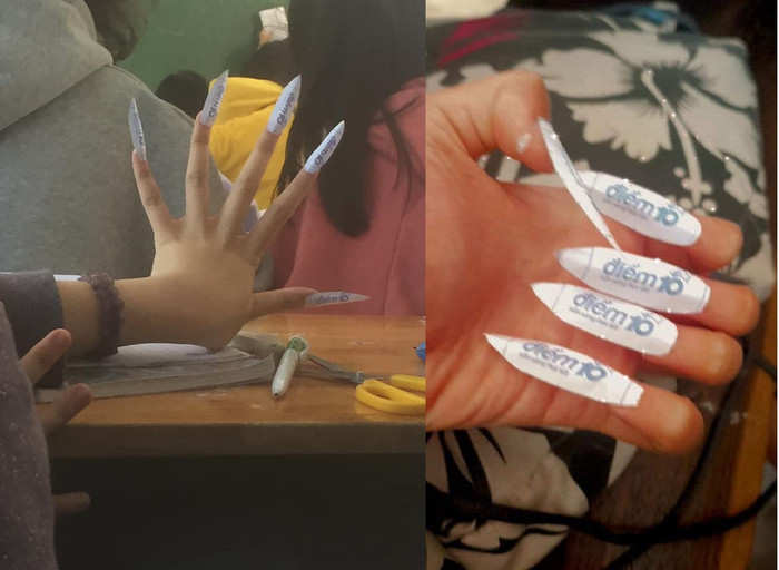 Hay bộ móng tay hoa điểm 10 cực hợp lý cho hội học sinh trong dịp Tết này