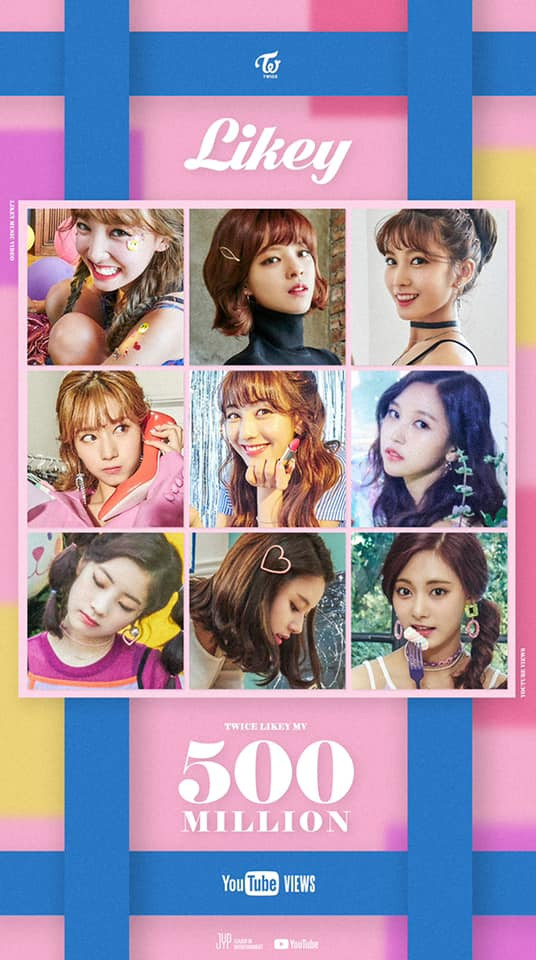 MV 'Likey' của Twice cán mốc 500 triệu lượt xem, JYP làm poster kỷ niệm quá 'phèn' Ảnh 1