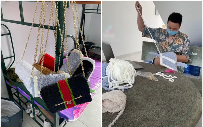 Tranh thủ thời gian trong khu cách ly, chàng trai đan túi tặng y bác sĩ khiến dân mạng xuýt xoa khen ngợi Ảnh 2
