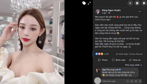 Ảnh chụp màn hình Facebook Huyền Baby