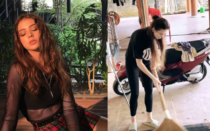 Bùi Tiến Dũng khoe khoảnh khắc bạn gái siêu mẫu ngoại quốc quét nhà đạt 'chuẩn' dâu hiền Ảnh 2