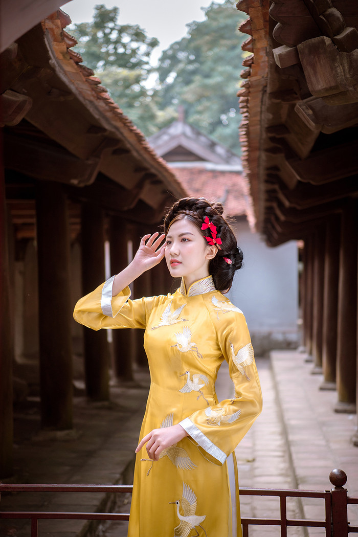 Trước thềm Tết Tân Sửu 2021, diễn viên Lương Thanh tung bộ hình áo dài đậm chất xuân Ảnh 18