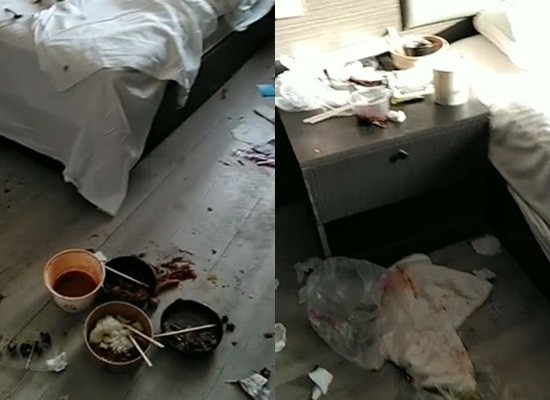 Căn phòng bừa bận như bãi rác thu nhỏ. 