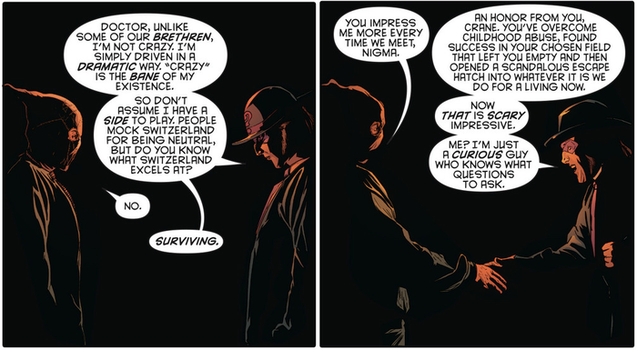 The Riddler coi trí tuệ của Scarecrow là 1 thứ gần như ngang hàng.