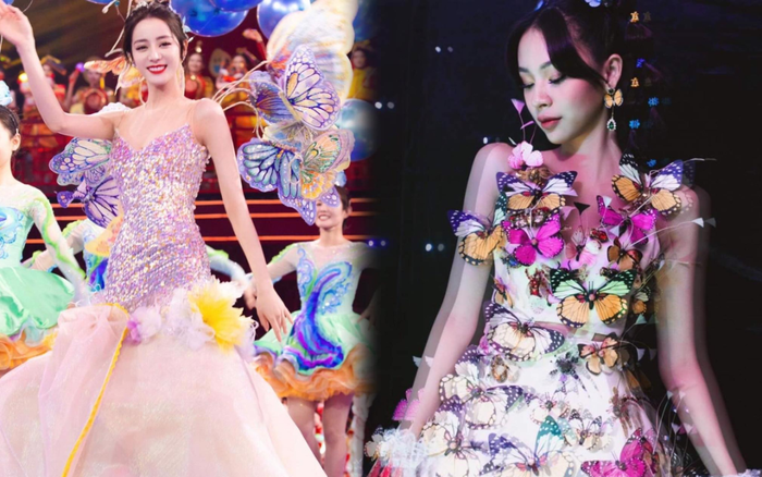 Địch Lệ Nhiệt Ba diện đầm cánh bướm được khen đẹp chả bù Phí Phương Anh bị chê tơi tả Ảnh 2