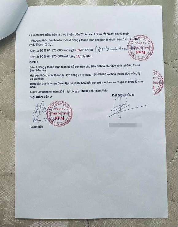 Phạm Văn Mách công bố hợp đồng mà lực sĩ số một Việt Nam nói rằng do P.H.P soạn.