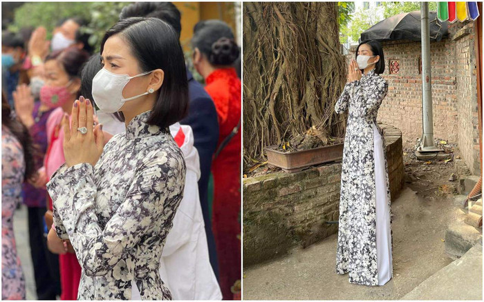 Hay tà áo dài ôm sát nhưng có chất liệu nhẹ nhàng, mềm mại không hề làm lộ 'những đường cong' thiếu kiểm soát.