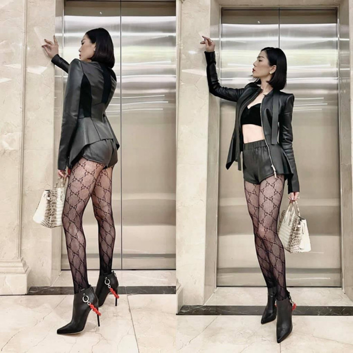 Tuy nhiên sau đó, Lệ Quyên đã có động thái đáp trả tin đồn trên bằng loạt ảnh khoe body thon thả và nuột nà. 