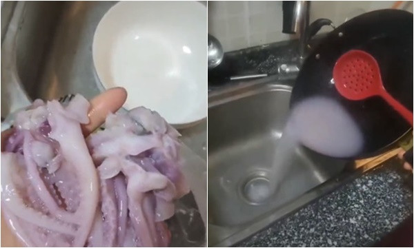 Mua trúng 'mực tàng hình' về luộc, người phụ nữ hốt hoảng phát hiện mực tan biến trong nước Ảnh 3