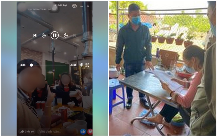Phải cách ly tại nhà, người phụ nữ trốn đi ăn lẩu với bạn rồi livestreams trên Facebook Ảnh 2