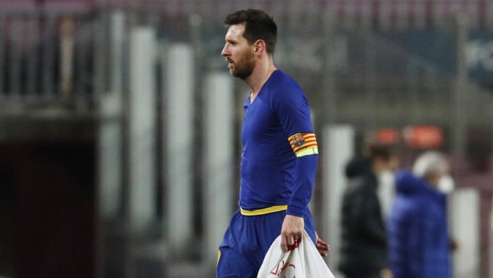 Messi mở tỷ số cho Barca, nhưng bất lực trước PSG bởi phong độ hủy diệt của Mbappe.