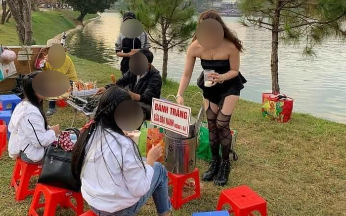 Xôn xao hình ảnh cô gái bán sữa đậu nành mặc trang phục 'mát mẻ' Ảnh 2