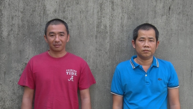 Bị can Lê Thanh Tuấn và Trần Hoàng Định. Ảnh: CAND